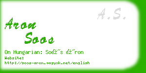 aron soos business card